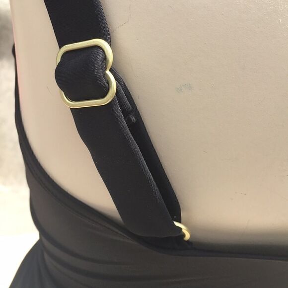 Land’s End Tankini loose fit soft cup surplice Grecian Goddess top black Various - Picture 6 of 8